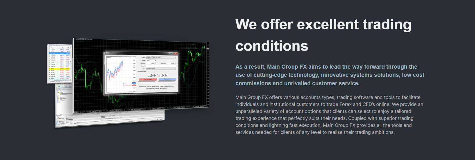 Main Group FX trading conditions