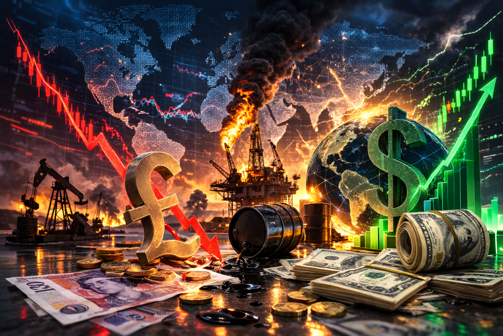 Sterling Falls For Third Day As Oil Crisis Strengthens US Dollar And Shakes Global Currency Markets