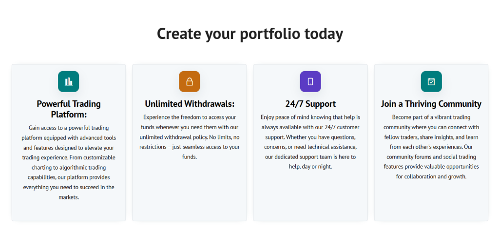 Smart-isa create your portfolio section with platform features